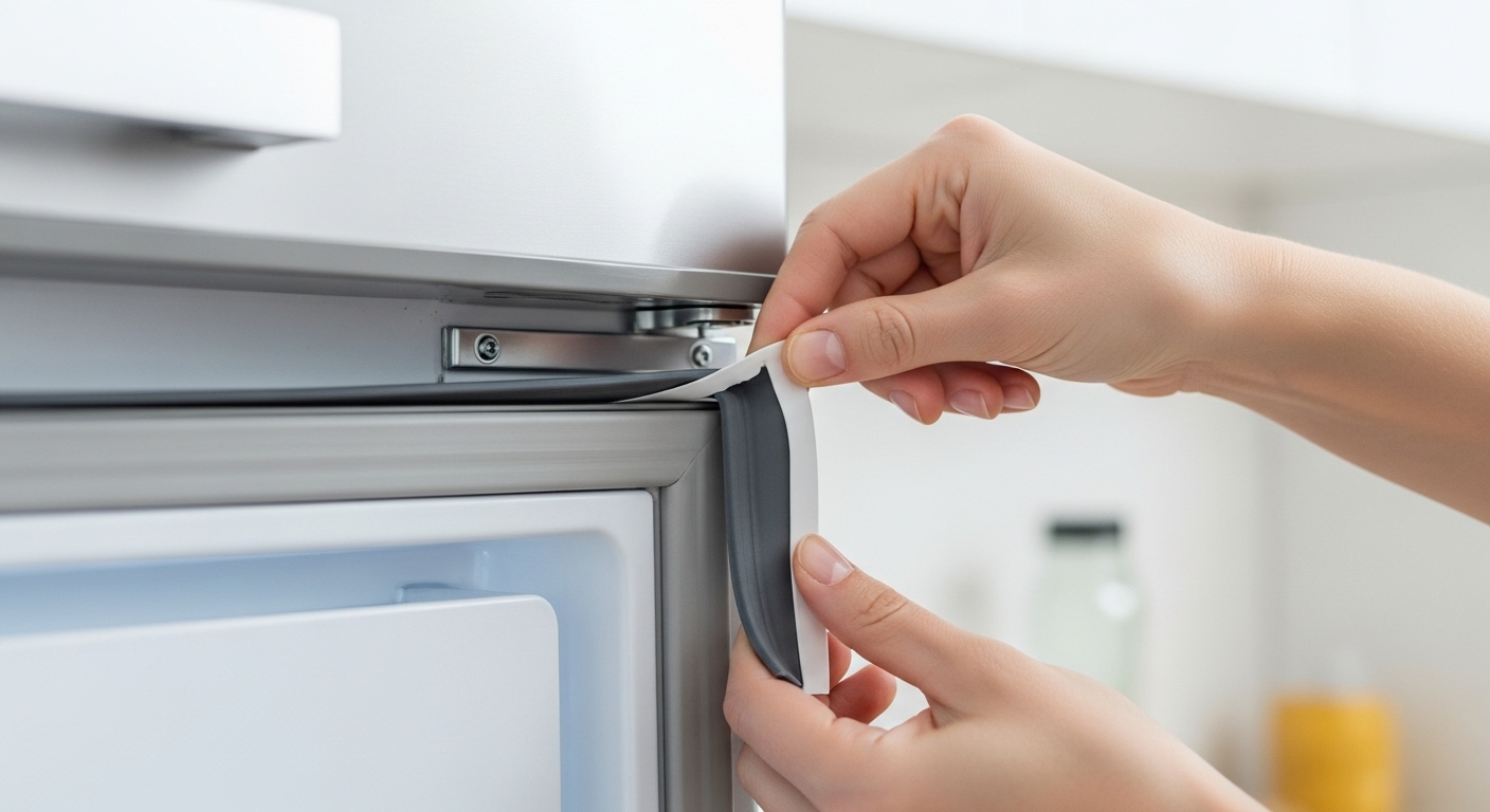 Checking refrigerator door seals in winter