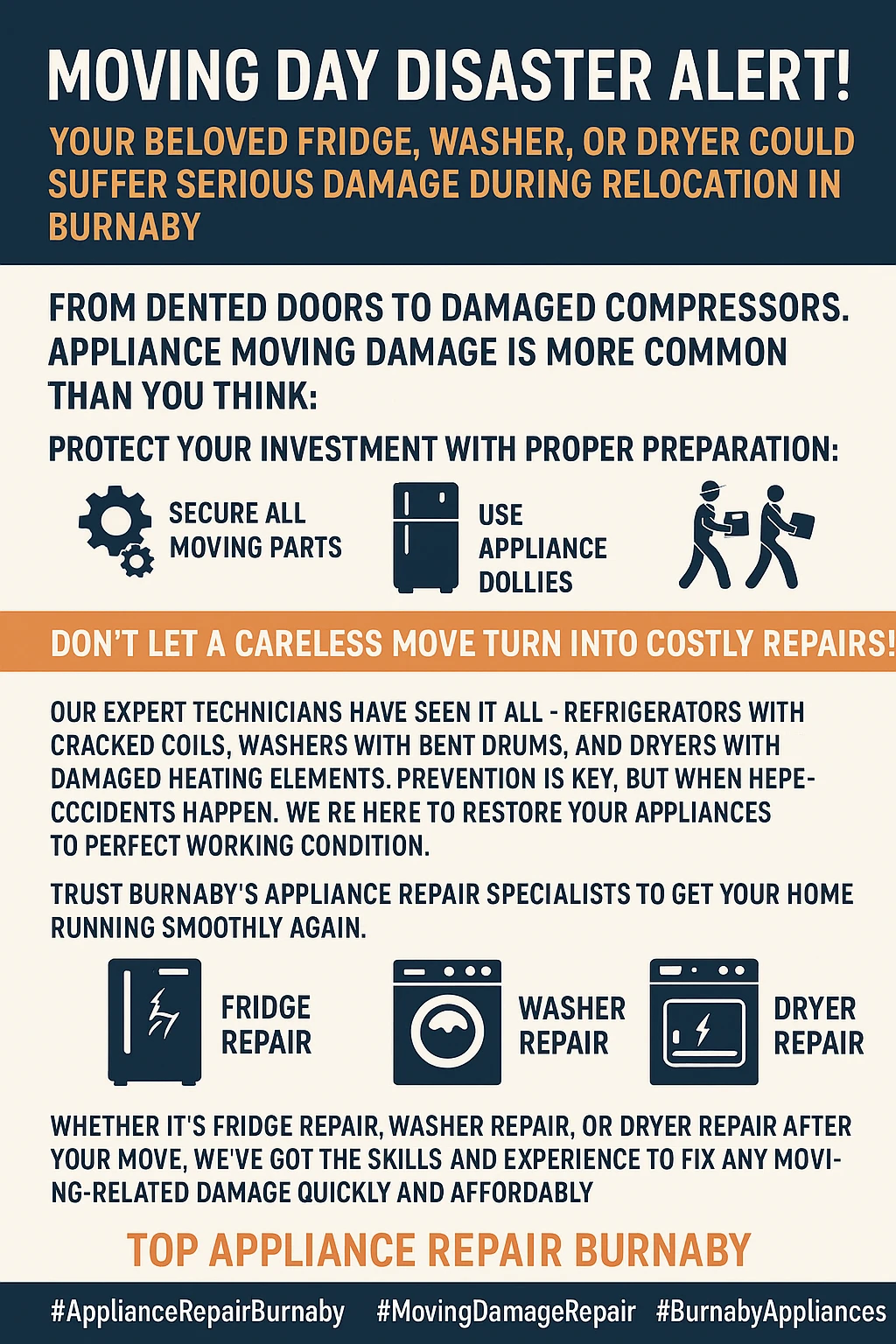 Preventing appliance moving damage key takeaways