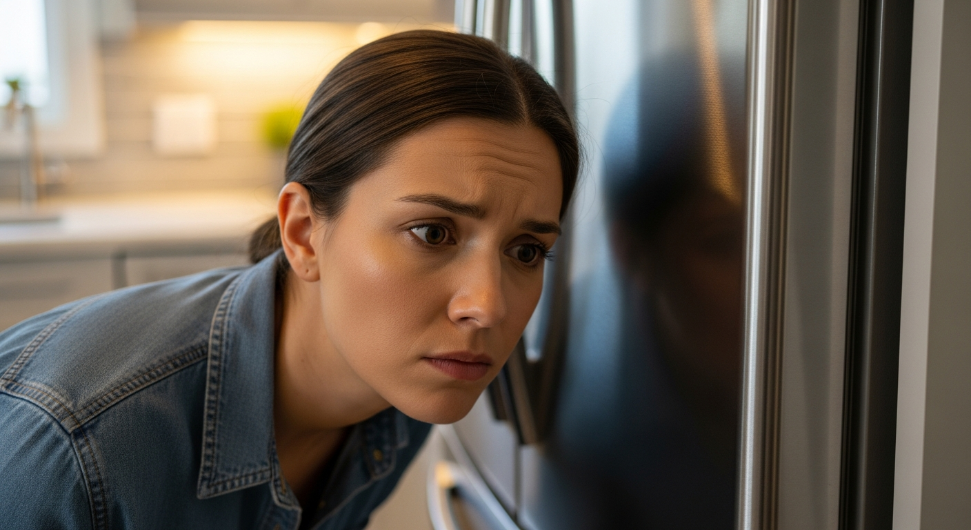 Burnaby homeowner listening to a noisy refrigerator