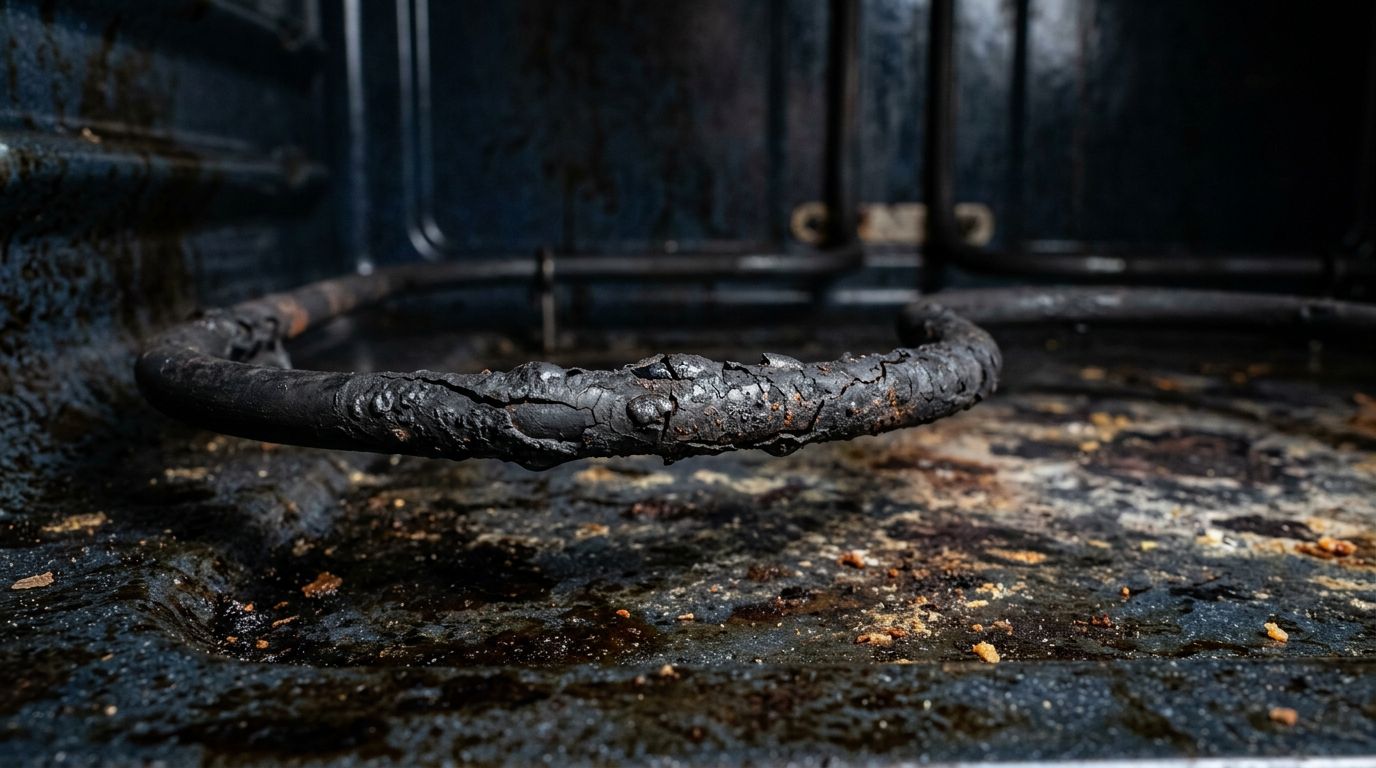 Damaged electric oven heating element